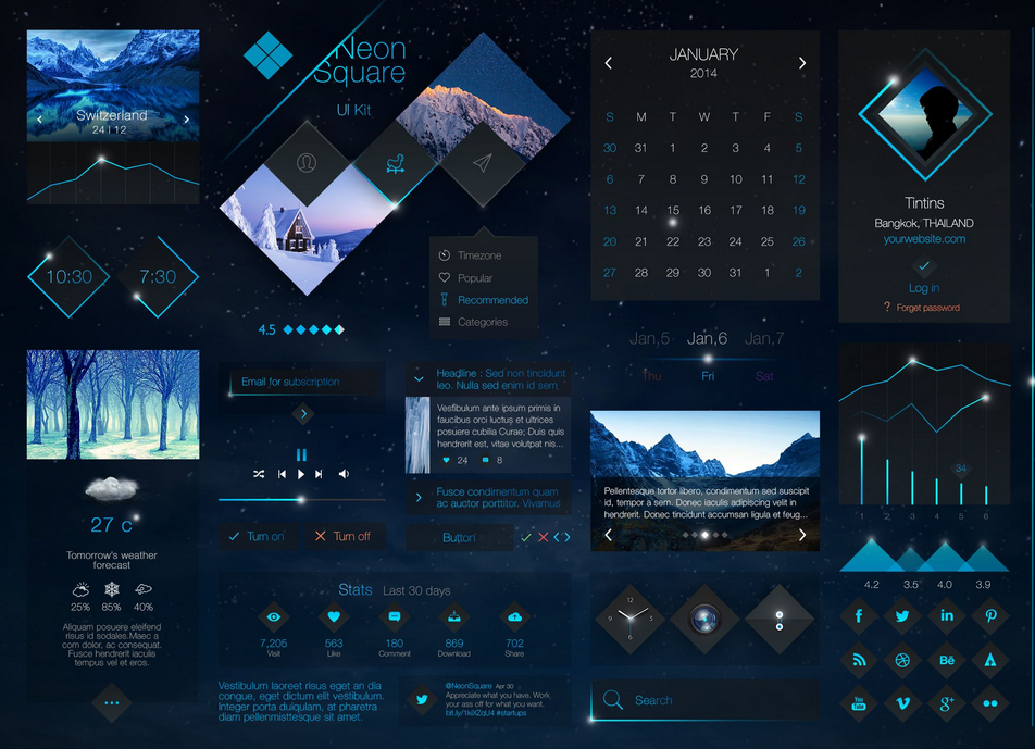 網(wǎng)站設計之UI設計中深色系背景的獨特見解